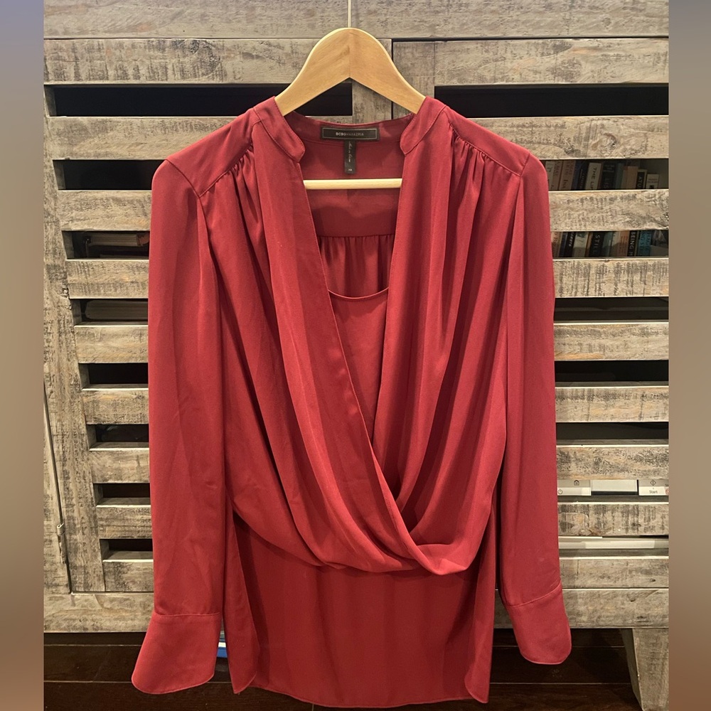 BCBG maroon camisole/blouse